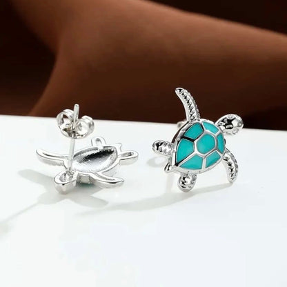 NEW! Small, 'Silver' Sea Turtle Earrings