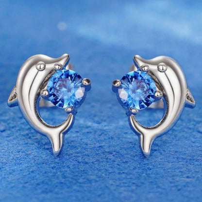 NEW! Tiny 'Silver' Dolphin Earrings