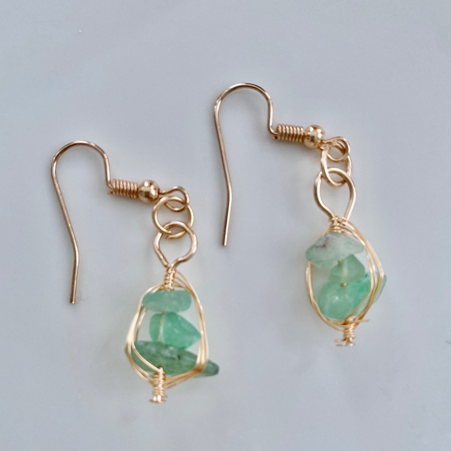 Green Sea Stone Earrings