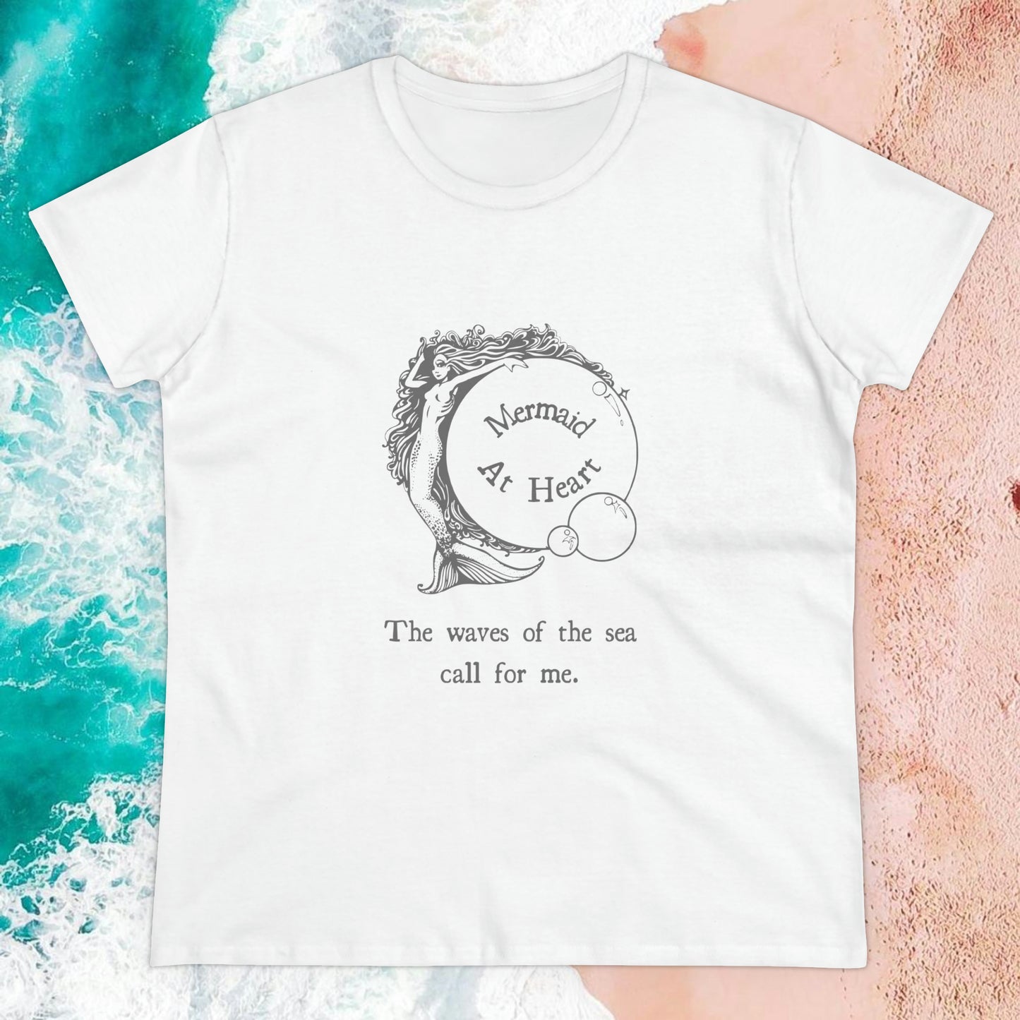 "Mermaid at Heart" Semi-Fitted Graphic Tee (3 colors)