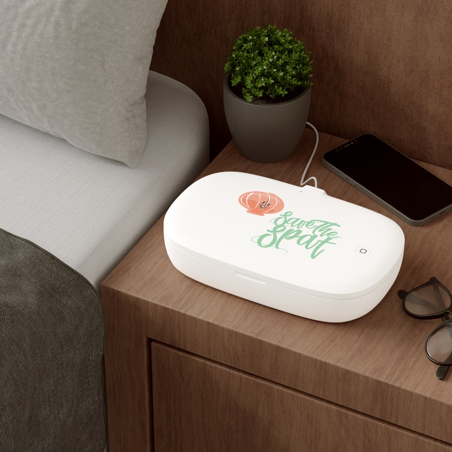 Save the Spat - Ollie Oyster UV Phone Sanitizer and Wireless Charging Pad