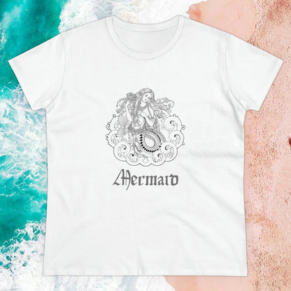 "Romantic Mermaid" Semi-Fitted Graphic Tee (3 colors)