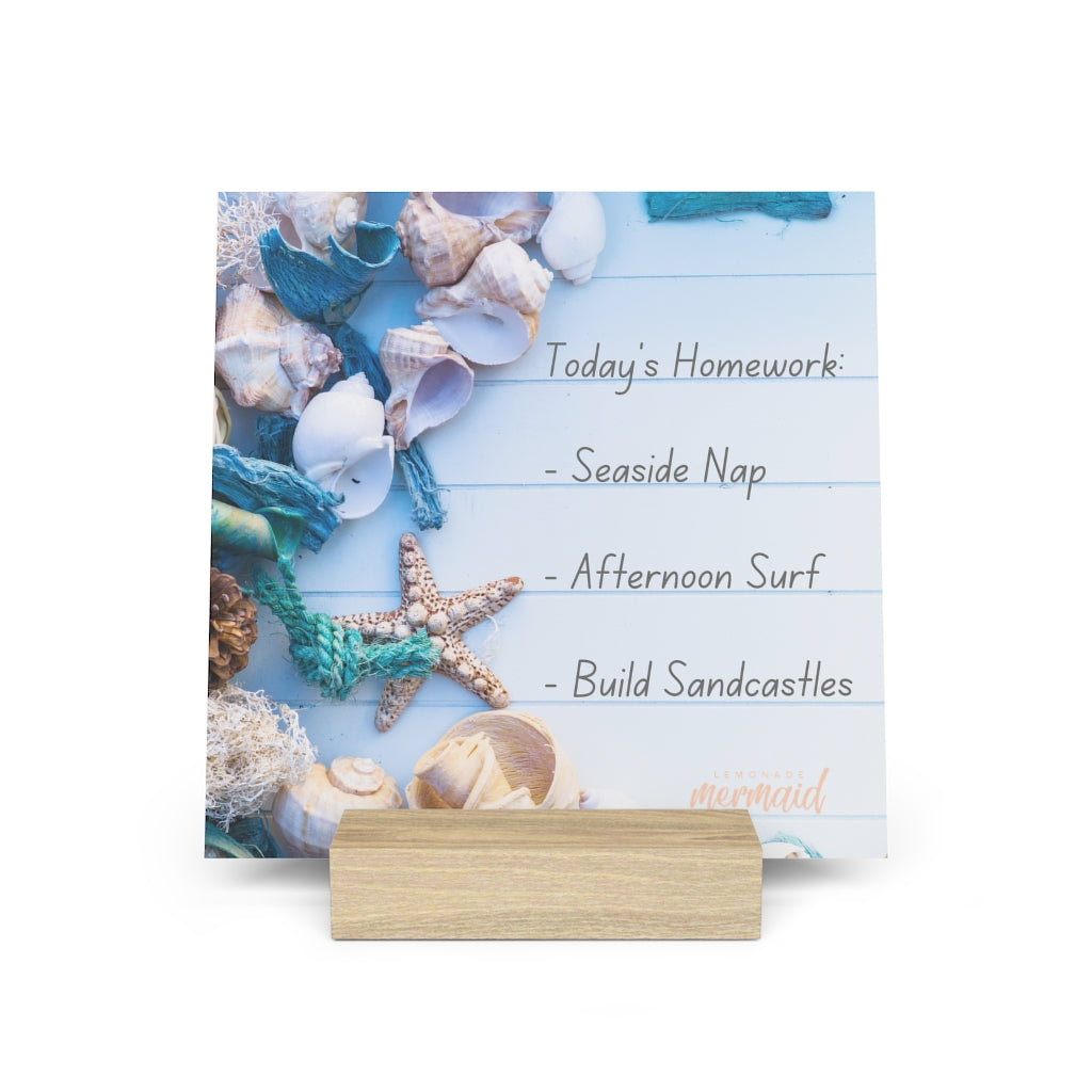Beachy Seaside Seashell Desk Art (3 sizes)