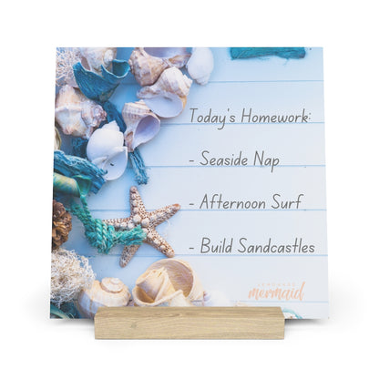Beachy Seaside Seashell Desk Art (3 sizes)