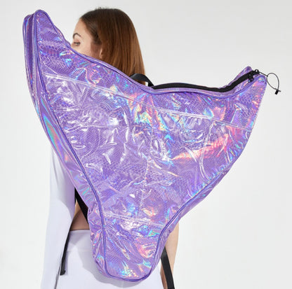 Mermaid Tail Iridescent Monofin Backpack (4 Colors)