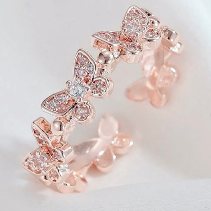 Fairy Butterfly Ring (Pink or Silver)