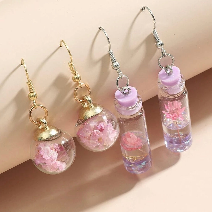 Glass Charm Fairy Earrings (2 styles)