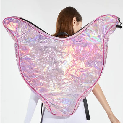 Mermaid Tail Iridescent Monofin Backpack (4 Colors)